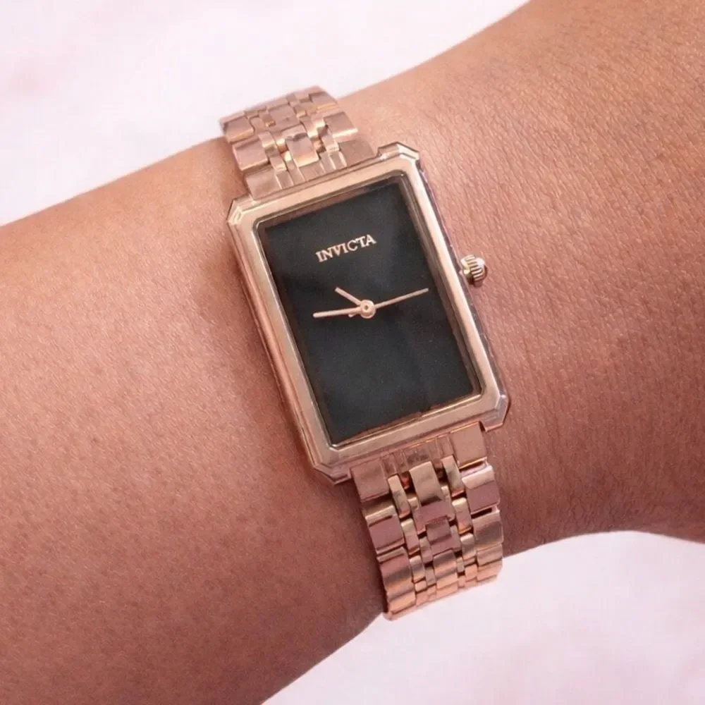 Invicta Wildflower Princess Rose Gold Watch Black Dial NWT